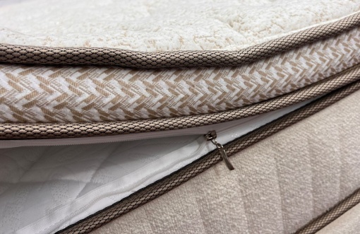 Set pat tapitat cu lada si saltea premium + 2 noptiere Shelby 180x200 cm - Img 3
