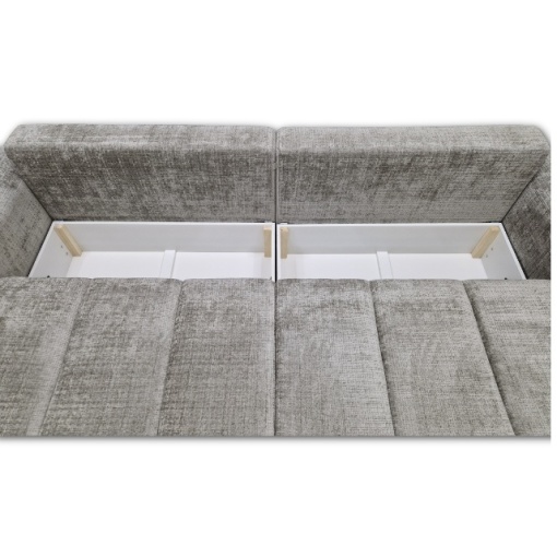 Sistem-Canapea/Coltar extensibil cu lada Sara grey - Img 8