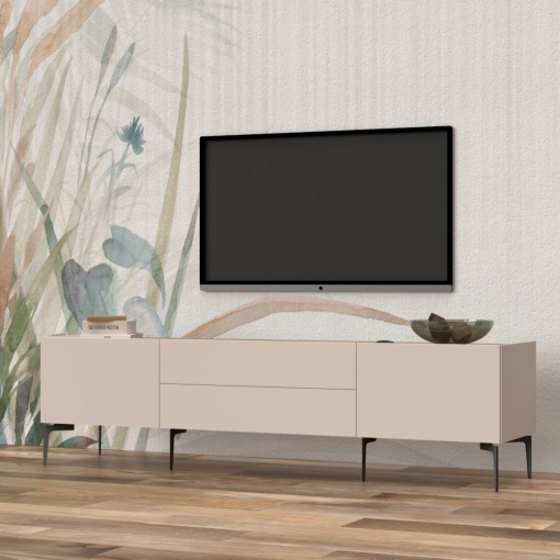 Comoda (stand TV cu picioare) Sky TV206N-2K2F cu 2 sertare si 2 usi - Img 3
