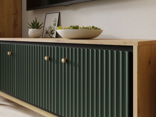 Living Parii A mdf verde 310 cm - Img 2