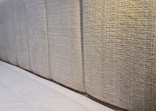 Set pat tapitat cu lada si saltea Crystal 160x200 cm - Img 3