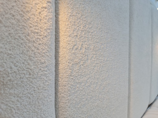 Set pat tapitat cu lada si saltea Oxford 160x200 cm white - Img 3