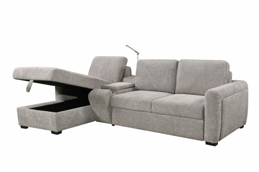 Coltar stanga extensibil cu lada Darius grey - Img 2