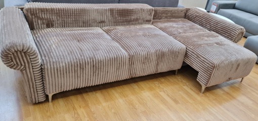 Sistem-Canapea/Coltar extensibil cu lada Chester maron - Img 3