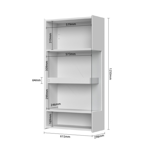 Vitrina suspendata Sky VK62-2KS cu 2 usi - Img 2