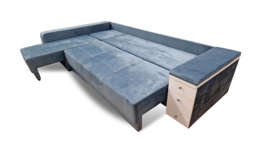 Coltar extensibil cu 2 lazi Deluxe stanga albastru - Img 5