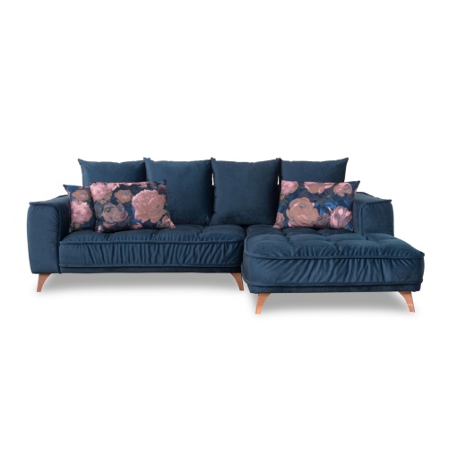 Coltar fix Belavio dreapta set 4 albastru 256x175 cm