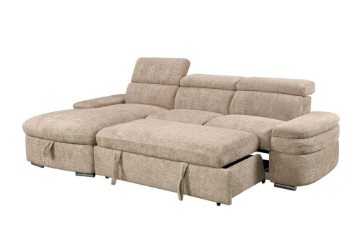 Coltar stanga extensibil cu lada Cristian beige - Img 4