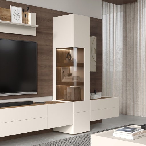 Comoda (stand TV suspendat) Sky TV90-2F cu 2 sertare - Img 4