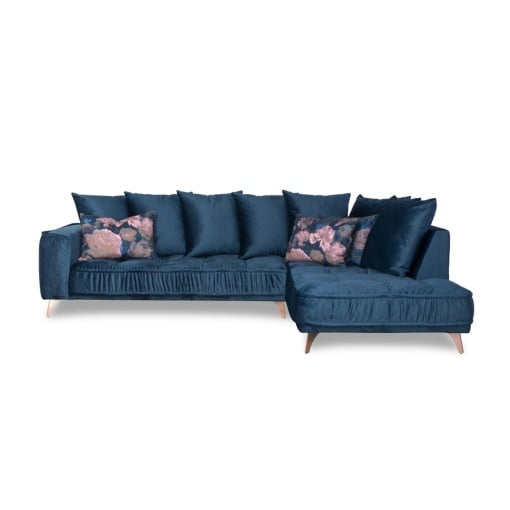 Coltar fix Belavio dreapta set 2 albastru 288x210 cm