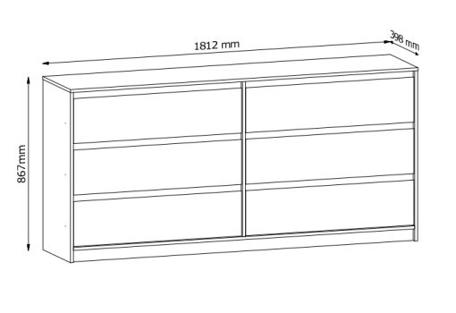 Comoda Manami K6S stejar - Img 2