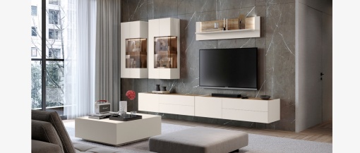 Comoda (stand TV suspendat) Sky TV148-1K2F cu 2 sertare si 1 usa - Img 4