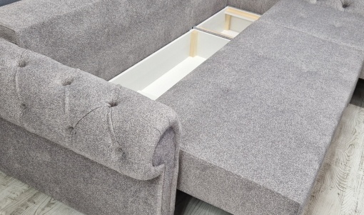 Coltar extensibil cu lada Chester 270x168 cm - Img 3