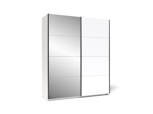 Dulap 2 usi glisante alb platina Zegna 170 - Img 2