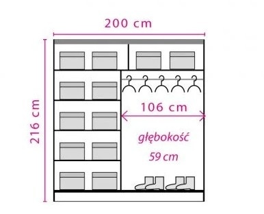 Dulap 2 usi glisante Avangarde AV-4 200 cm - Img 2