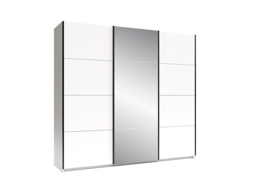 Dulap 3 usi glisante alb platina Zegna 255 - Img 3