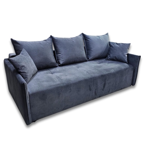Canapea extensibila cu lada Slim 3 loc gri antracit - Img 2