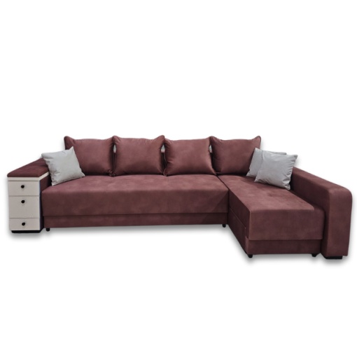 Coltar extensibil cu 2 lazi Deluxe dreapta roz prafuit - Img 4