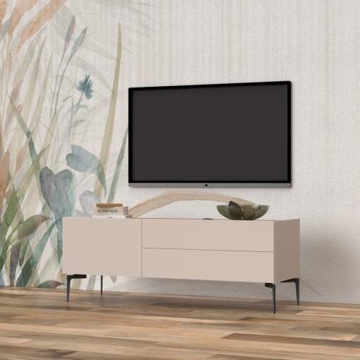 Comoda (stand TV cu picioare) Sky TV148N-1K2F cu 2 sertare si 1 usa - Img 3