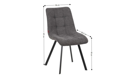 Scaun tapitat DCM1801 gri - Img 2