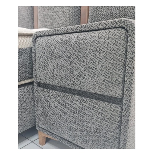 Set pat tapitat cu lada si saltea premium + 2 noptiere Lidia 160x200 cm - Img 5