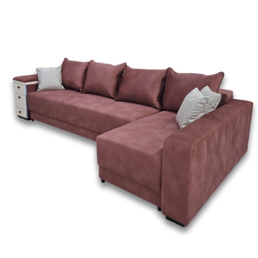 Coltar extensibil cu 2 lazi Deluxe dreapta roz prafuit - Img 5
