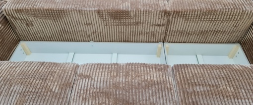 Sistem-Canapea/Coltar extensibil cu lada Chester maron - Img 5