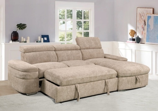 Coltar dreapta extensibil cu lada Cristian beige - Img 6