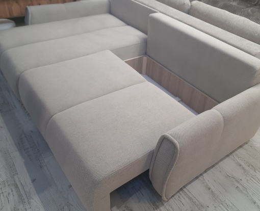 Coltar extensibil cu lada Dona stanga crem - Img 3