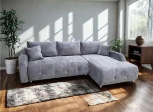 Coltar extensibil cu 2 lazi Rubi dreapta gri