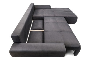 Coltar extensibil cu lada depozitare Atlantic dreapta 306x220 cm gri - Img 5