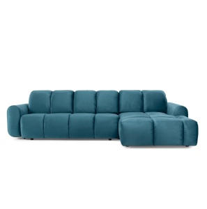 Coltar extensibil cu lada depozitare Bullet dreapta 294x194 cm verde - Img 4