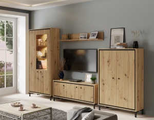 Living Parii A - negru artisan 310 cm