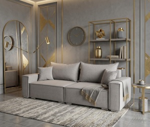 Sistem-Canapea/Coltar extensibil cu lada Raul grey