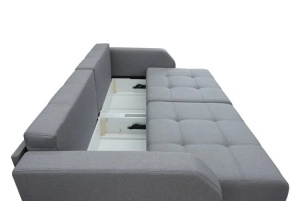 Canapea/Coltar extensibil cu lada depozitare Neptun 245x105 cm albastru - Img 2