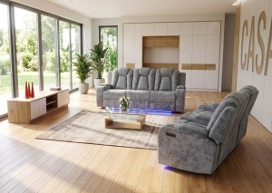 Set canapea 3 loc + 2 loc Robert recliner
