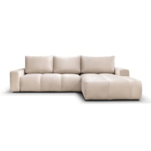 Coltar extensibil cu lada depozitare Atlantic dreapta 306x220 cm crem - Img 1