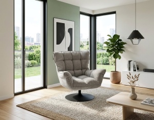 Fotoliu rotativ KJL 6396 gri