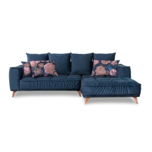 Coltar fix Belavio dreapta set 4 albastru 256x175 cm - Img 1