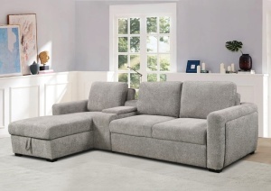 Coltar stanga extensibil cu lada Darius grey