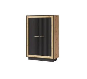 Comoda inalta Fox FX 8 artisan si mdf negru