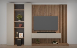 Living Praga cu riflaj si panou iluminat 350x230 cm