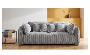 Canapea extensibila cu lada Rita 3 loc gri
