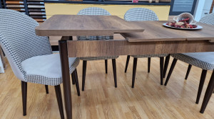 Set masa extensibila Jul Baroc cu 4 scaune crem - Img 3