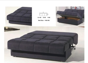 Canapea 2 loc extensibila cadru metalic Venedik 140x100 cm - Img 2