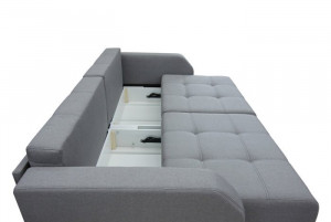 Canapea/Coltar extensibil cu lada depozitare Neptun 245x105 cm - Img 3