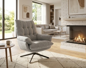 Fotoliu rotativ KJL 6399 gri deschis
