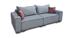 Canapea/Coltar extensibil cu lada depozitare Raul 245x107 cm material reiat gri - Img 2