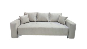 Canapea extensibila cu lada depozitare Cairo 235x110 cm 3 locuri alb - Img 2