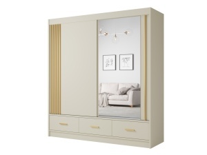 Dulap 2 usi glisante Canada CA 35-20 cashmere/ auriu